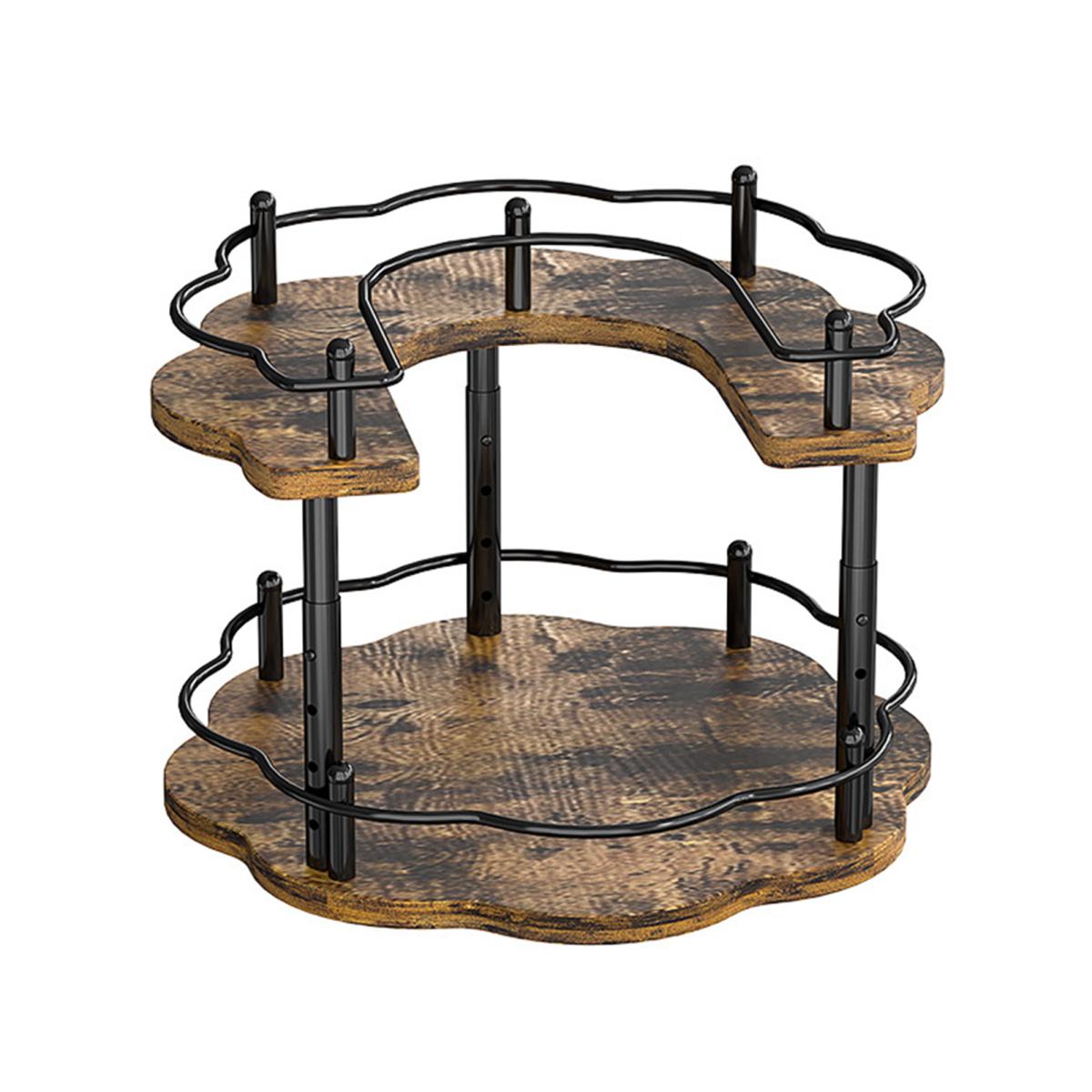 

Органайзер Lazy Susan для специй, регулируемая высота, простая установка, вращающийся поворотный столик, настольная стойка для хранения приправ C