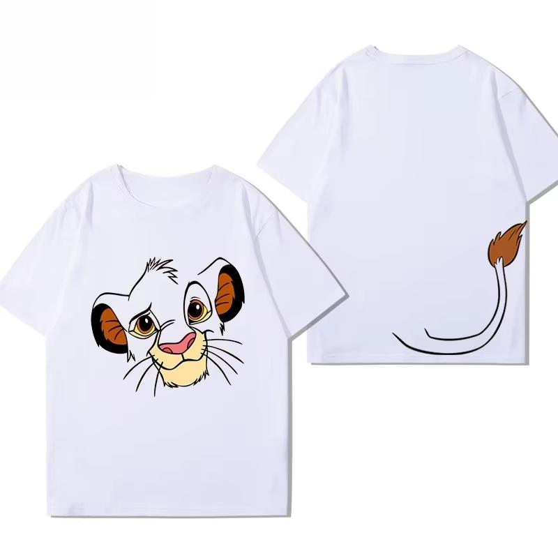The Lion King Simba Anime Peripheral Short Sleeve ParentChild Summer American Versatile Casual Loose TShirt Top