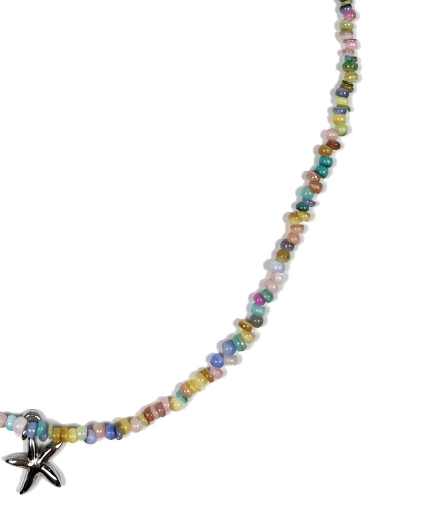 Sk8Er Rock Starfish Pearl Rondelle Necklace (Multi)
