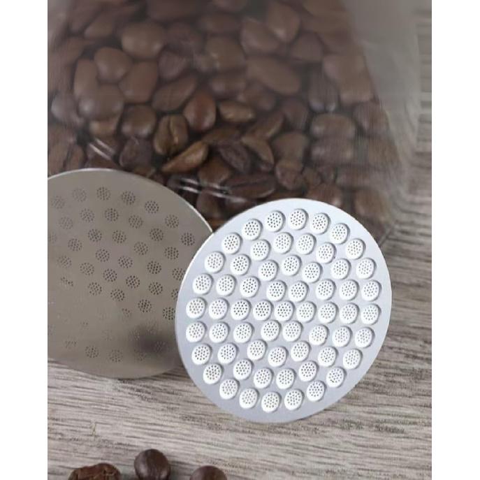 54mm Espresso Puck Screen, 0.8mm Thickness Stainless Steel Reble Coffee Filter, Designed for Bottomless Portafilter Baskets, Enhances Espresso