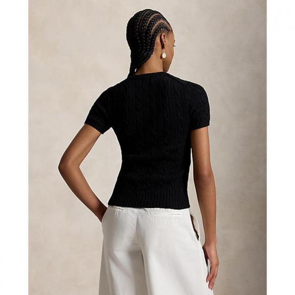 Polo Ralph Lauren Women S Cable Knit Cotton Short Sleeve Sweater wmpoSwenc021620001