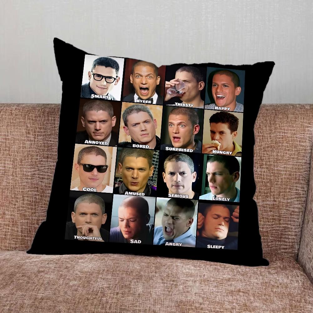W-Wentworth Miller Pillow Case For Home Bedroom Car Office Decoration Living Room Sofa Cushion Cover Suitable