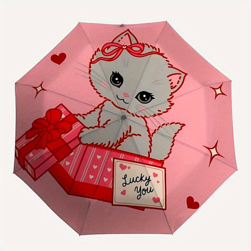 

1pc Lucky Cat Automatic Open/close, All-Season Portable Folding Umbrella for Friends, Travel, Everyday, Events yy250812194