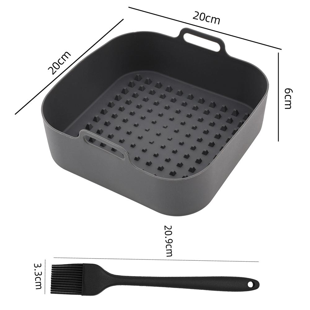 20cm Silicone Air Fryer Liners Reusable Non-Stick Basket Fryer Liners Replacement of Parchment Liner Paper Air Fryer Basket