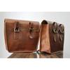 2 Motorcycle Saddlebags 2 Side Pouch Brown Leather Pouch Panniers Saddle 2 Bags