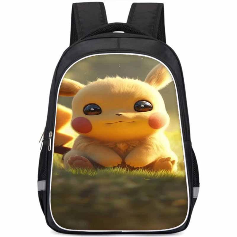 Pikachu Large Capacity Lightweight 3d Oxford Cloth Kids Backpack For School Education