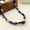 Retro Lapis Lazuli Beaded Women's Choker Necklace