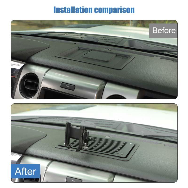 Panou de Control Central Suport Telefon Suport Raft Pentru Ford F150 2009-2014 Accesorii pentru Depozitare și Organizare