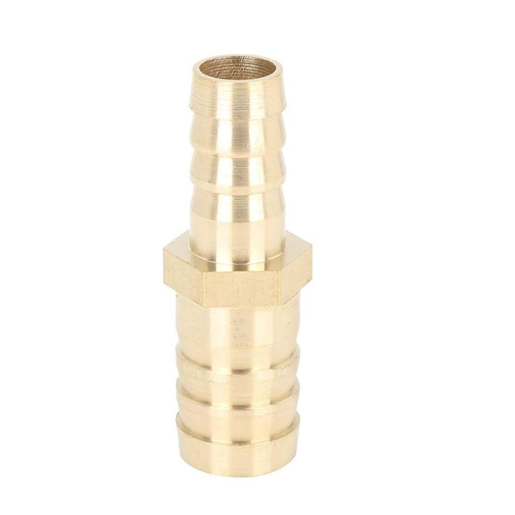 Reliable 2 Way Brass Joiner For Straight Hose Durable Easy-Install Barbed Connector Fitting For Varied Applications Brass Joiner Barbed Reducer