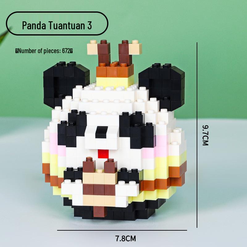 Chinese Style Panda Cartoon Building Blocks - Cute Children s Birthday Gift & Creative Ornament