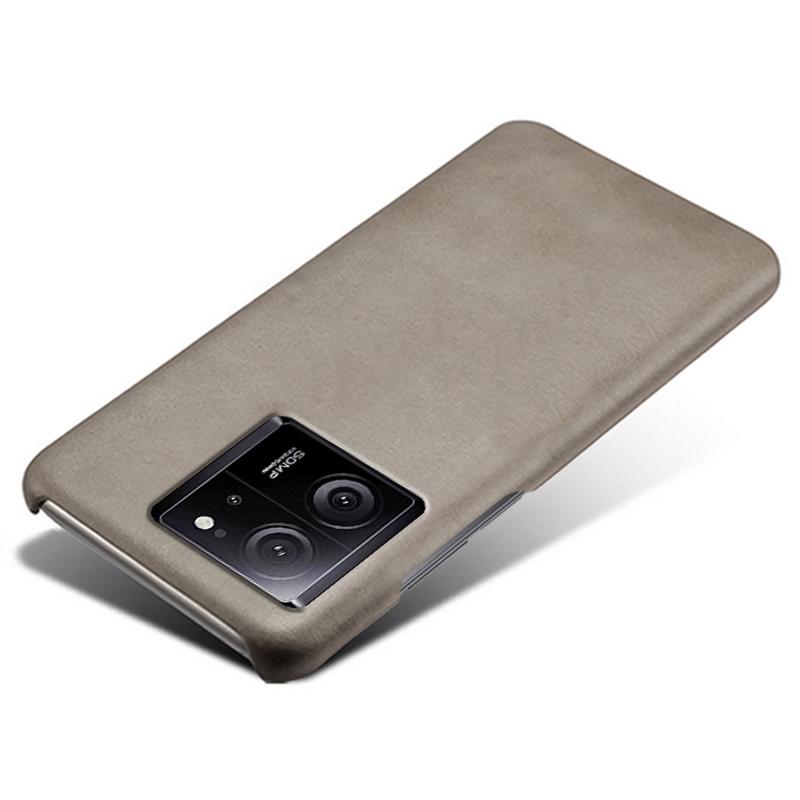 

For Xiaomi Redmi K60 Ultra/13T/13T Pro Anti-Scratch PU Leather+PC Cover Calf Texture Cell Phone Cover Grey