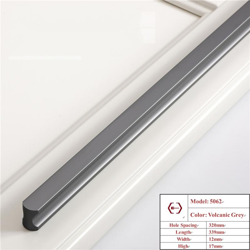 Hidden Furniture Handle Gold Black Gray Kitchen Cabinet Knob Wardrobe Drawer Pull Kitchen Extended Door Handle Accessories Knobs