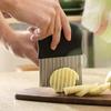 Trancheur de pommes de terre en acier inoxydable, pâte, légumes, fruits, froissé, couteau de cuisine ondulé, hachoir, fabricant de frites, outils Gadget