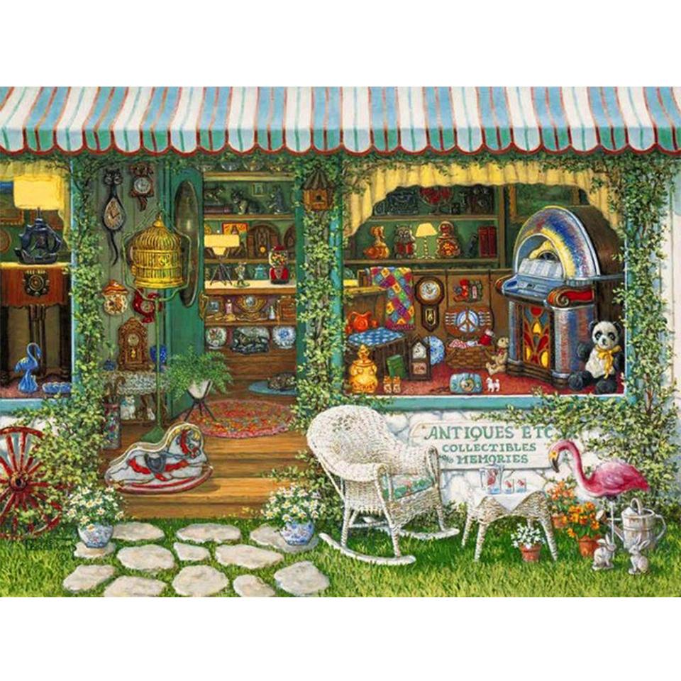 5D DIY Full Round Diamond Painting Flower Diamond Embroidery Landscape Picture Cross Stitch Rhinestone Mosaic Home Decoration