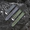 20mm Non Stick Ash Fluoro Rubber Strap for Tudor Special Arc Curved End FKM Watch Band Men Sport Waterproof Bracelet Accessories