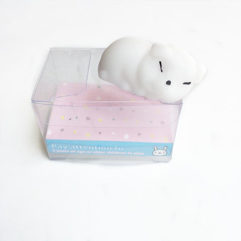 Japan Moe Small Animal Squeeze Toy: Soft Rubber Dumpling Peach