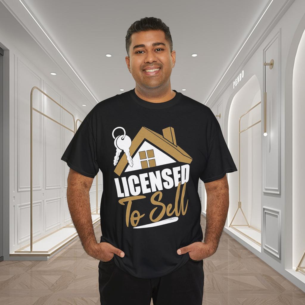 Licensed to Sell Real Estate Agent House and Keys Graphic T-Shirt
