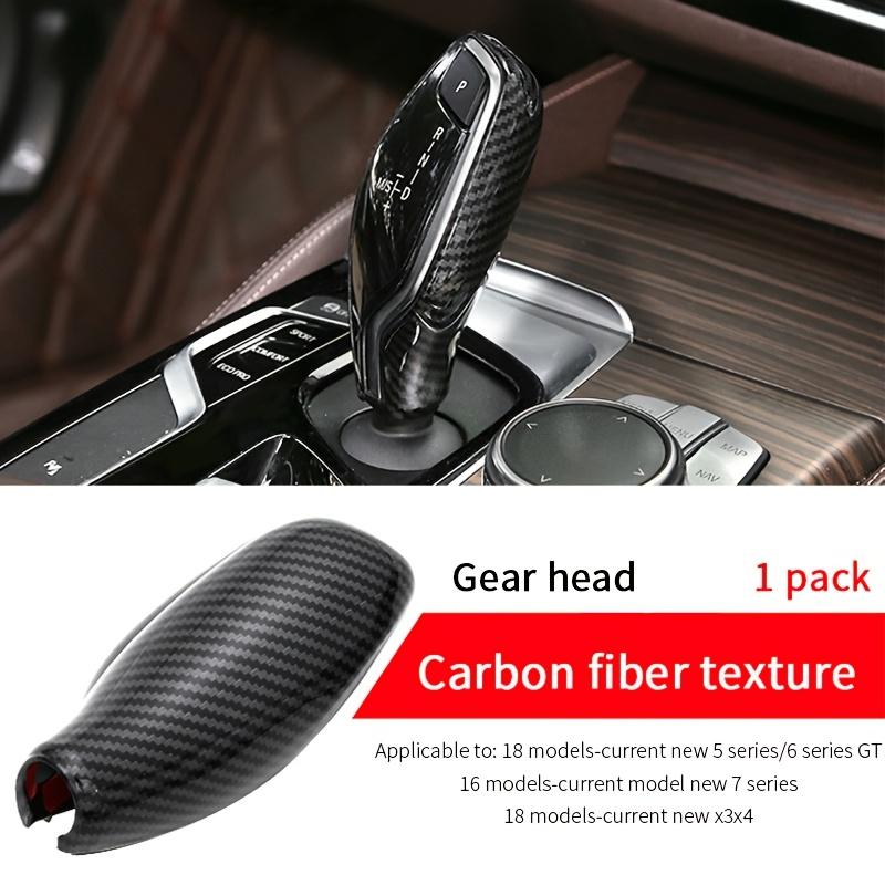 Kryt hlavice řadicí páky z uhlíkových vláken, Kompatibilní s novou řadou 5, řadou 6 GT, řadou 7, X3, X4, Interiérový chránič řadicí páky, Vylepšení autopříslušenství