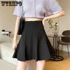 Chic Versatile Slim High-waisted Solid Umbrella Skirt Female Spring and Summer Personality Half-body Skirt Temperament A Line Skirt