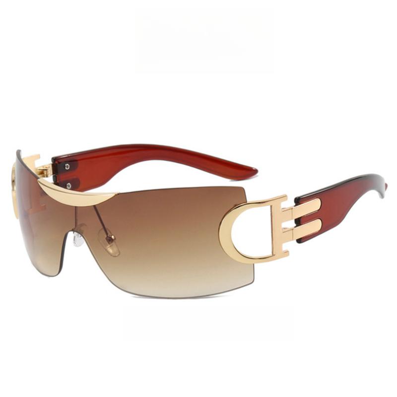 

Frameless Y2K Futuristic Tech Fashion Women Sunglasses for Street Parties Beach Accessories