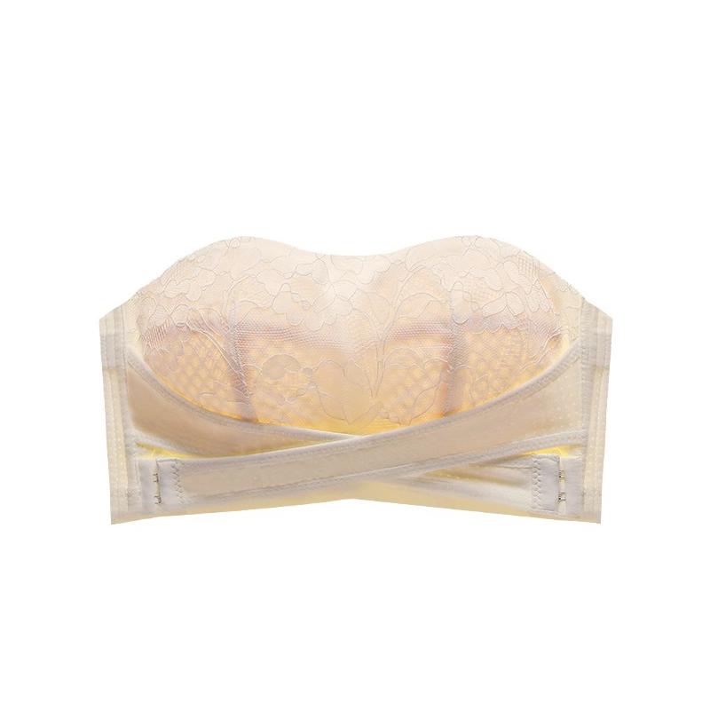 

Plus Size Strapless Bra Tube Top Women Sexy Lace Underwear Seamless Wireless Bras Non-Slip Unlined Brassiere Sexy Female Lingerie 46/105CD