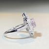 Ice Flower Full Diamond Pink Ring – Luxury S925 Sterling Silver for Women