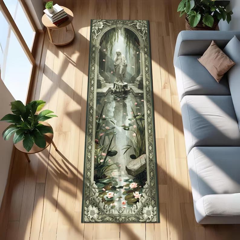 

Gothic Forest Pattern Area Carpet Mat Rug Home Decoration Dark Fairy Tale Vintage Modern Hallway Living Room Floor Rug 40X120CM