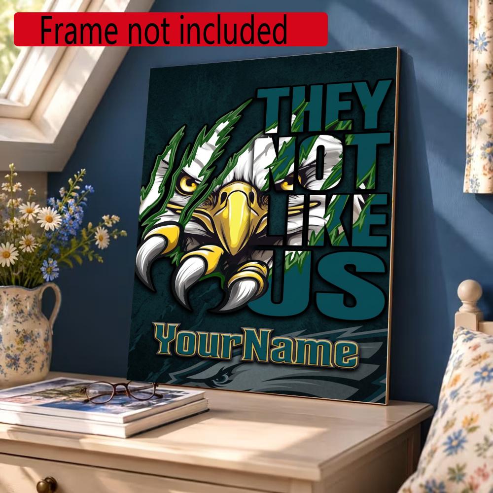 Philadelphia Eagles Personalized Name Diamond Paintings Mosaic Wall Round Diamond Art Painting Kits Embroidery Crystal Accessories Frameless