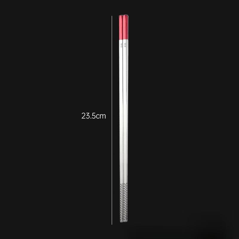 

Ruhan 304 Stainless Steel Red Five Blessings Chopsticks