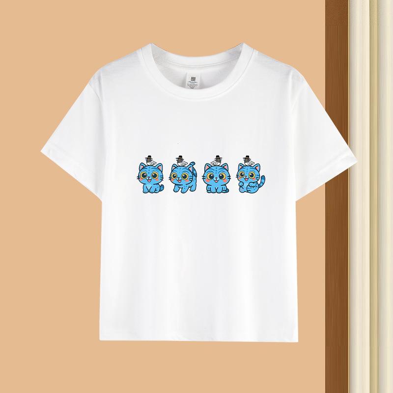 Kpop Korean Wave Witch Hunt printed T-shirt short sleeved children's clothing