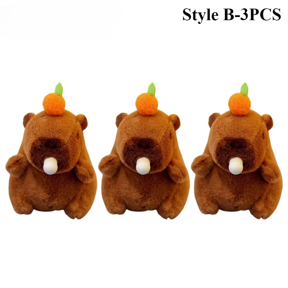 1-20PCS Spit Bubble Capybara Plush Keychain Capybara Pendant Plush Toy Bag Pendant Doll Gift Pendant Cute Car Keychain