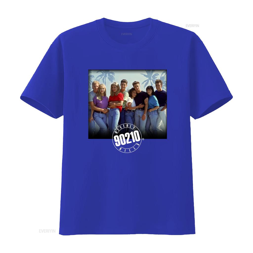T-shirt in Cotone Beverly Hills 90210 Serie TV Sitcom Brandon Brenda Walsh Design vintage Top Lavato Per l'Uso Quotidiano