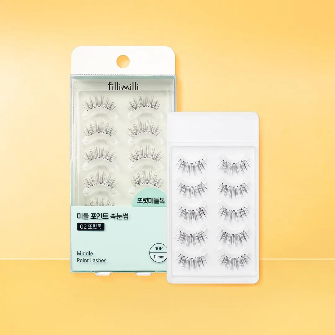 Fillimilli Middle Point Eyelash 02 CLEAR TOK (11mm) (10P)