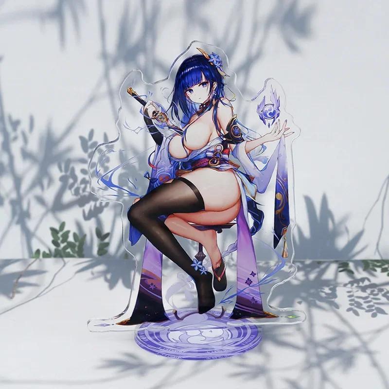 Game Impact New Stand Figure Acrylic Yelan Chevreuse Navia Xiao Cosplay Model Plate Desk Decor Fans Friend Gift
