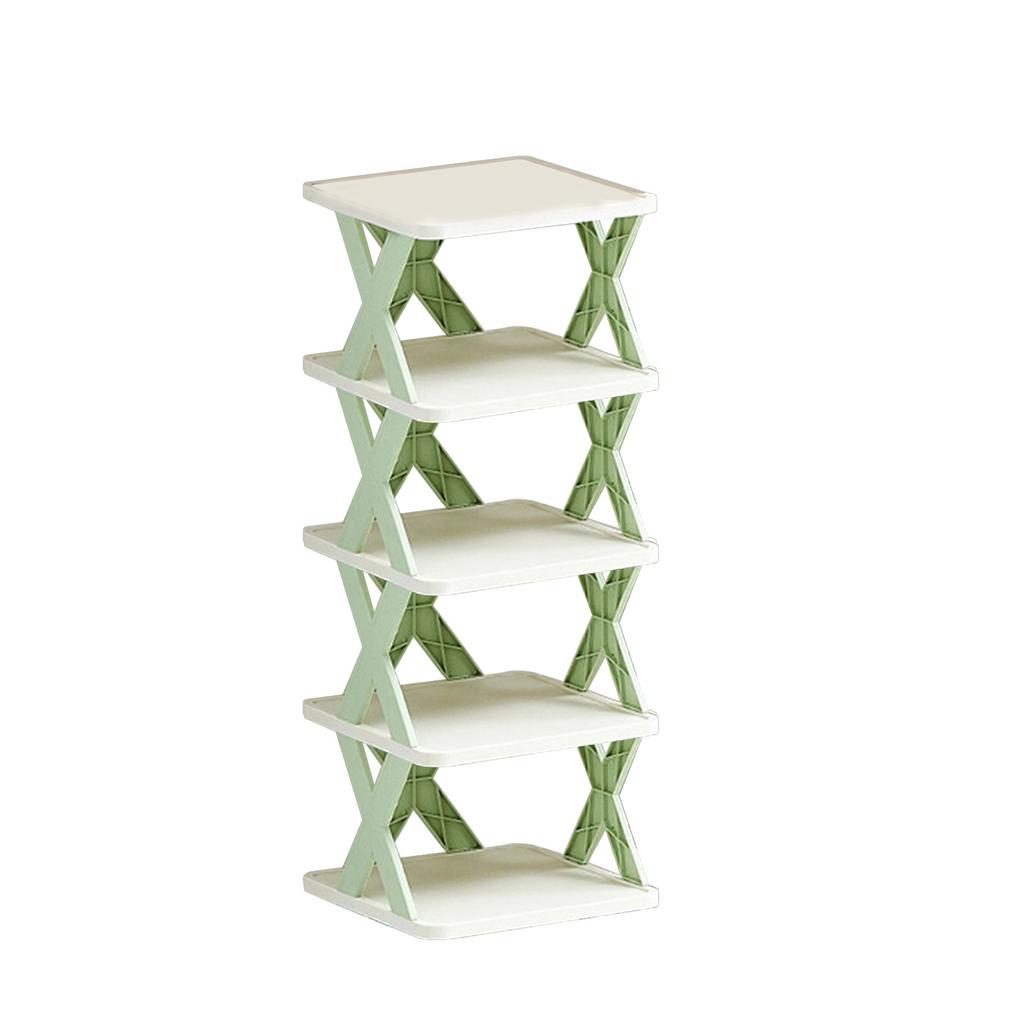 5 Tier Detachable DIY Easy Storage Shoe Rack Organizer Adjustable Stackable Shelf Unit for Home Closet Bathroom Entryway