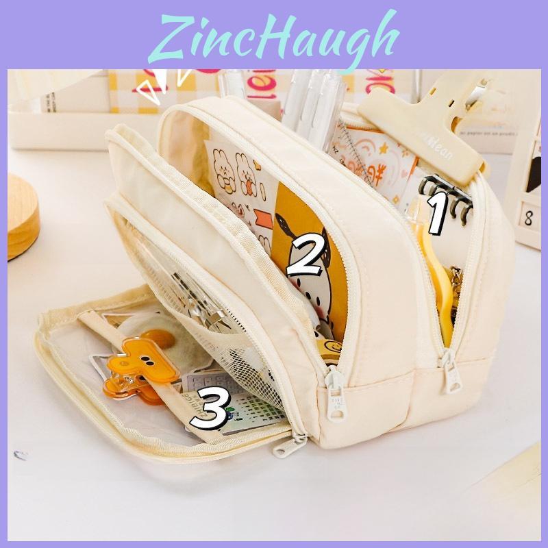 Minimalist Clear Large Pencil Case With Transparent Window For Students And Teens
