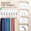 30Pcs Stainless Steel Wardrobe Clothes Clip Hangers with Hook Hanging Clothes Clip  Hats
