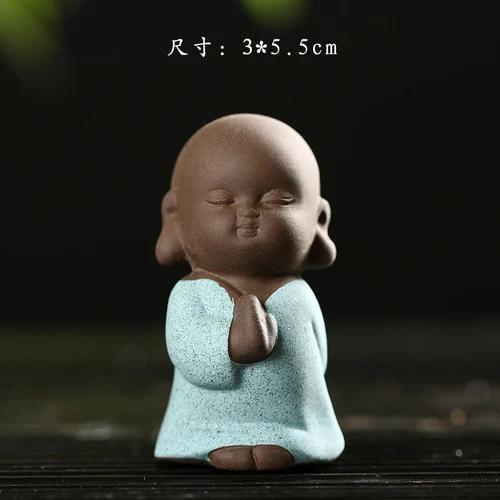 Creative and cute ceramic purple sand tea pet decorations, flower pots, tea ceremony, car mounted Zen decorations Artificial