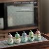 Xianci Colorful Ceramic Gourd Ornament - Cute Tea Pet Accessory for Tea Ceremony