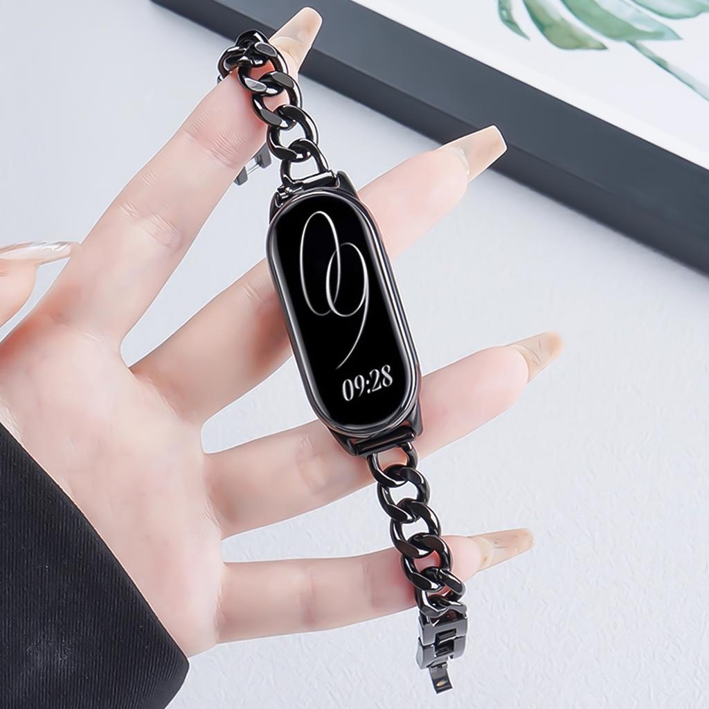 Stainless Steel Silm Strap For Xiaomi Mi Band 10 9 8 Belt Replacement for Miband 10 9 8 NFC Bracelet Watchband Accessories