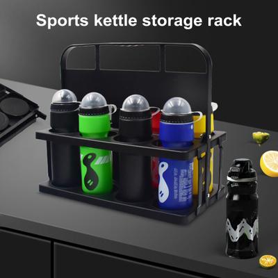 Yousheng Collapsible Water Bottle Carrier for Athletes Foldable 8-Hole Drink Cup Rack Portable Sports Basket Holder for Travel Outdoor Activities