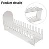 Clear and Black Acrylic 12 Position Card Display Stand with Sleek Modern Design for Greeting Cards and Postcards