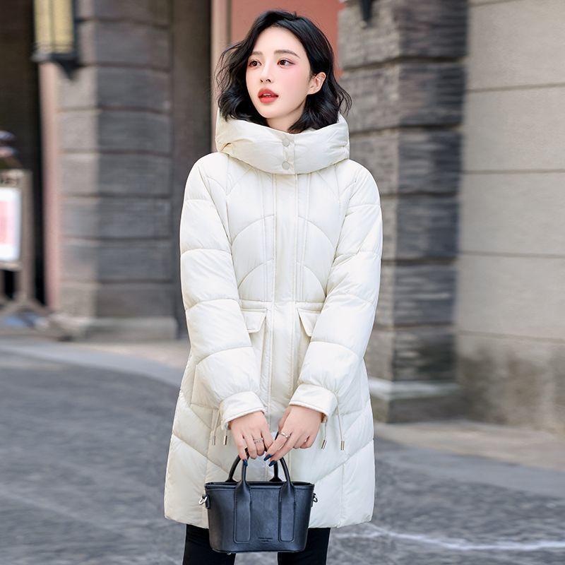 Fashionable, Slimming and Form-fitting Cotton-padded Jacket for Women Winter, Thickened Mid-length Coat