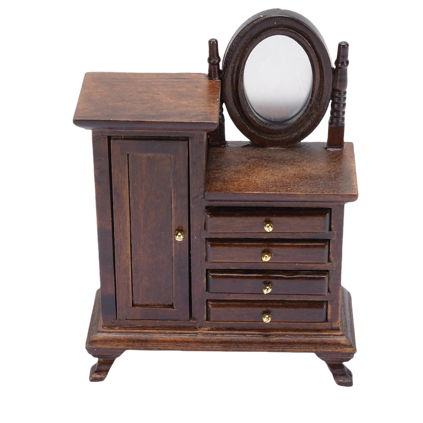 

1:16 Кукольный домик Миниатюрный туалетный столик Деревянный декоративный винтажный Кукольный домик Туалетный столик