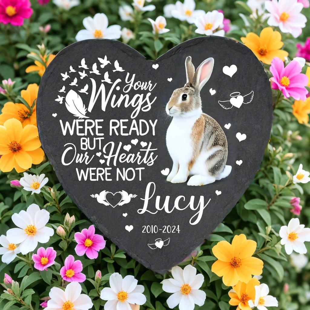 Personalized Pet Memorial Stone - Round DIY Slate for Cats & Dogs