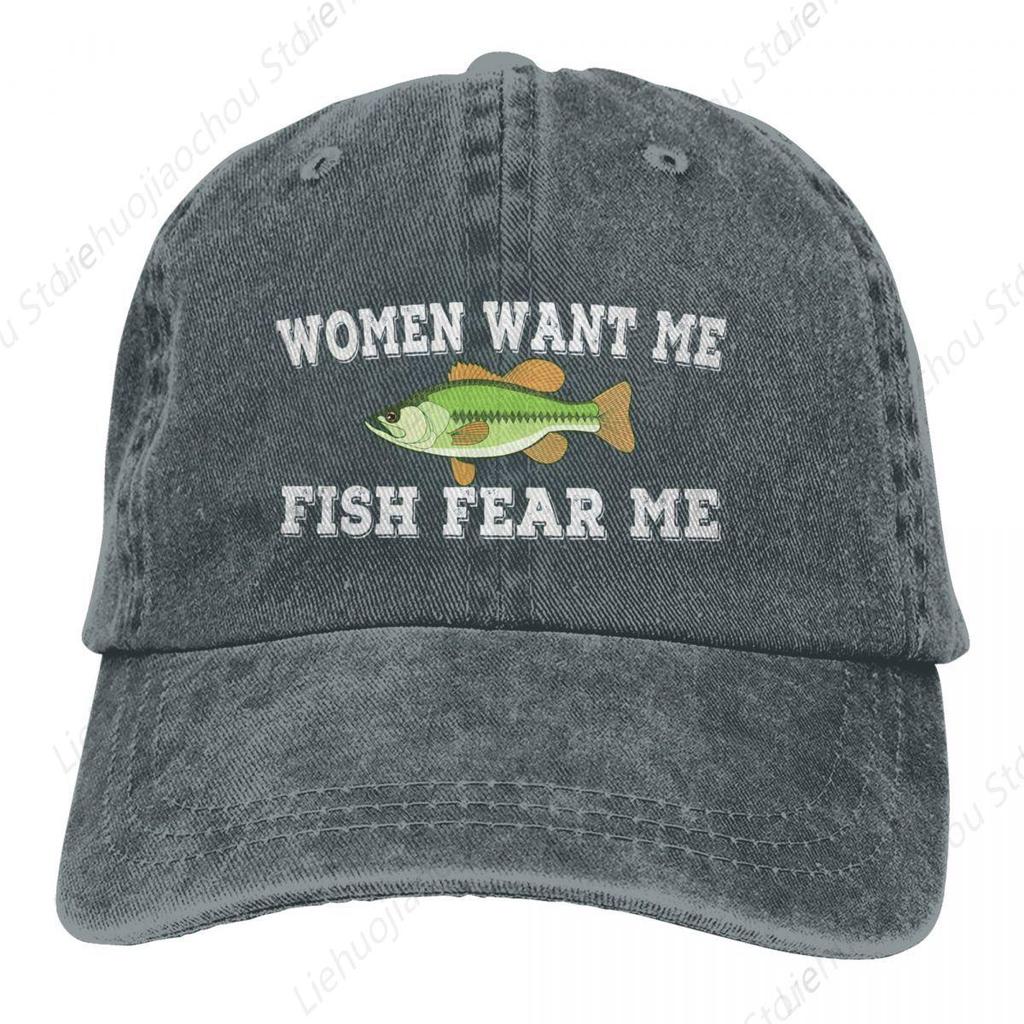 Ženy mě chtějí Ryby se mě bojí Ženy mě milují Ryby se mě bojí Rybaření Táta citáty Sarkastické vtipy Baseballové čepice Peaked Cap Meme Klobouky