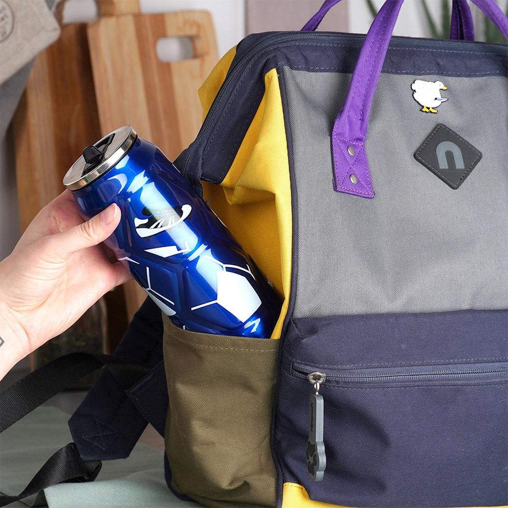 Kubek Termiczny Puszka Termos Bidon na Napoje Ciepłe Zimne Niebieski 0,5L