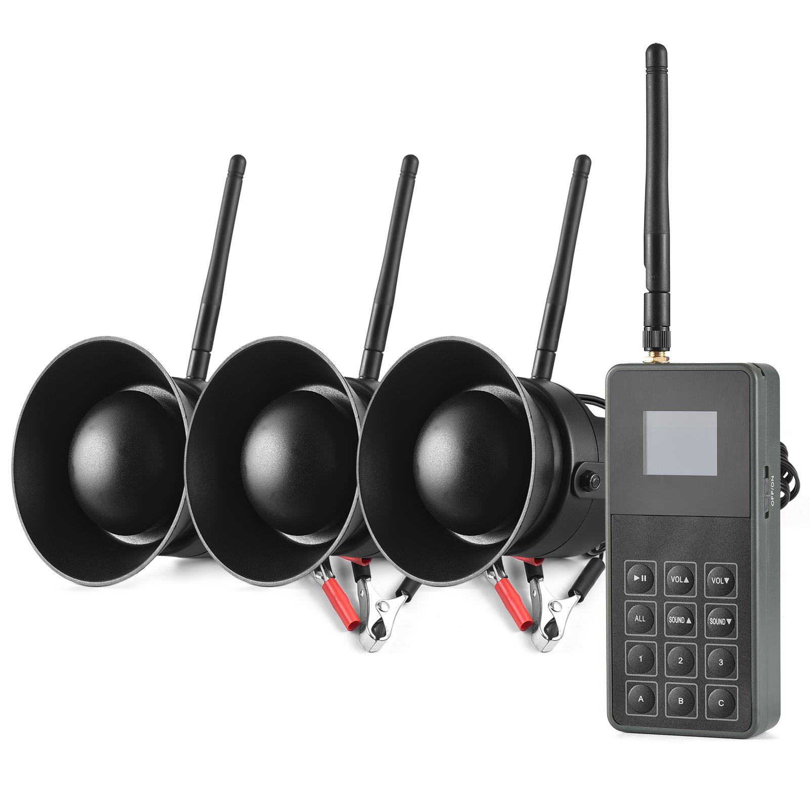 

Устройства для отпугивания птиц Наружная беспроводная MP3 система отпугивания птиц 3в1 с пультом дистанционного управления 50 Вт динамики 182 звука чёрный