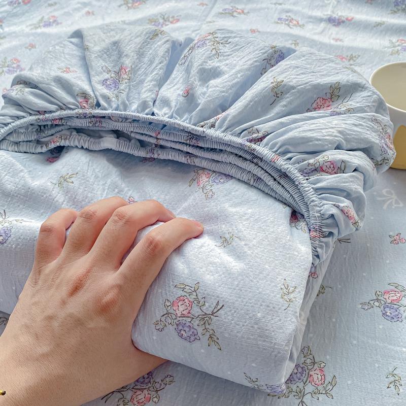 Double Layer Cotton Bed Sheet Full Wrap Mattress Protector Cover Soft Touch All Season Safe For Baby And Maternity