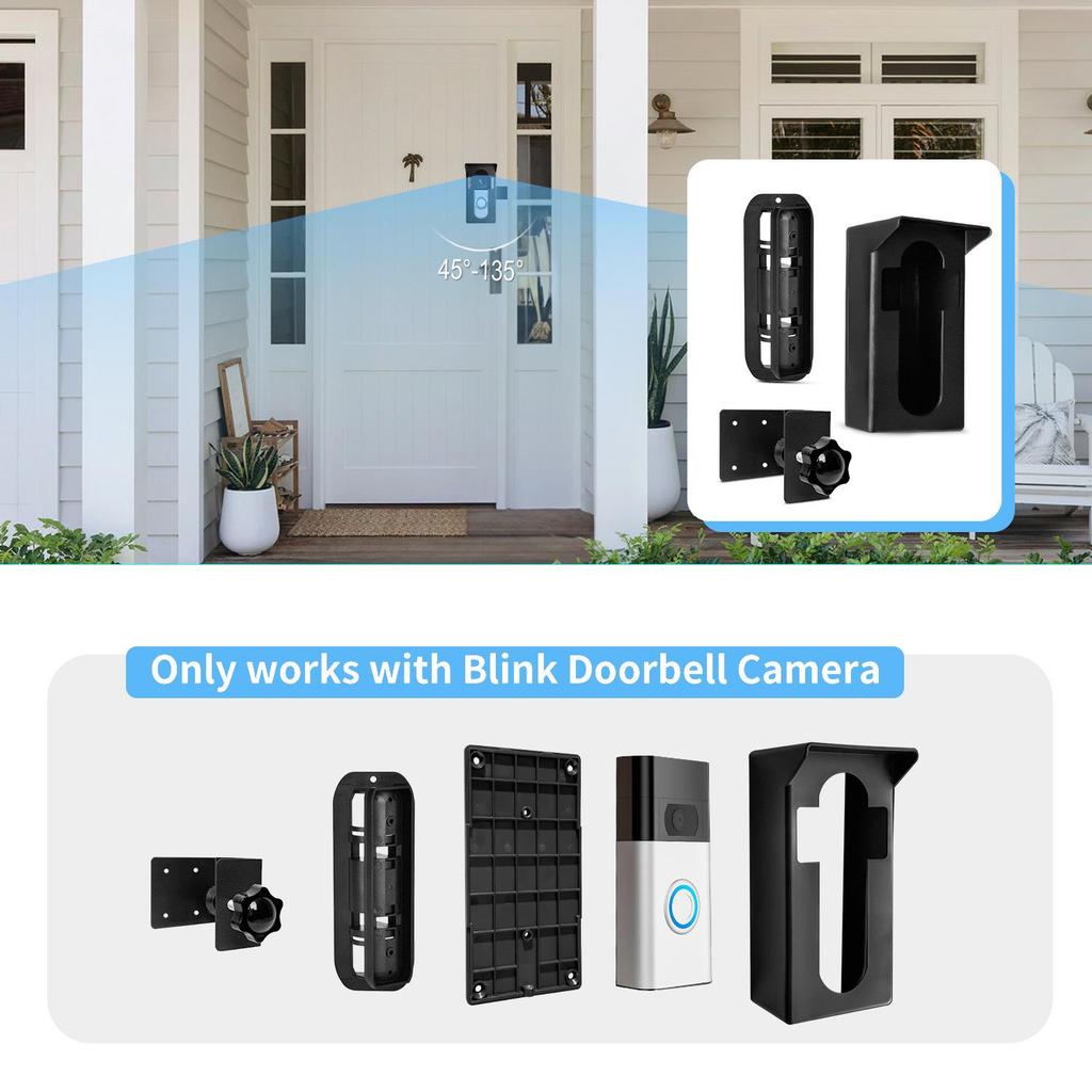 Adjustable Angle Rotating Video Doorbell Bracket Shell